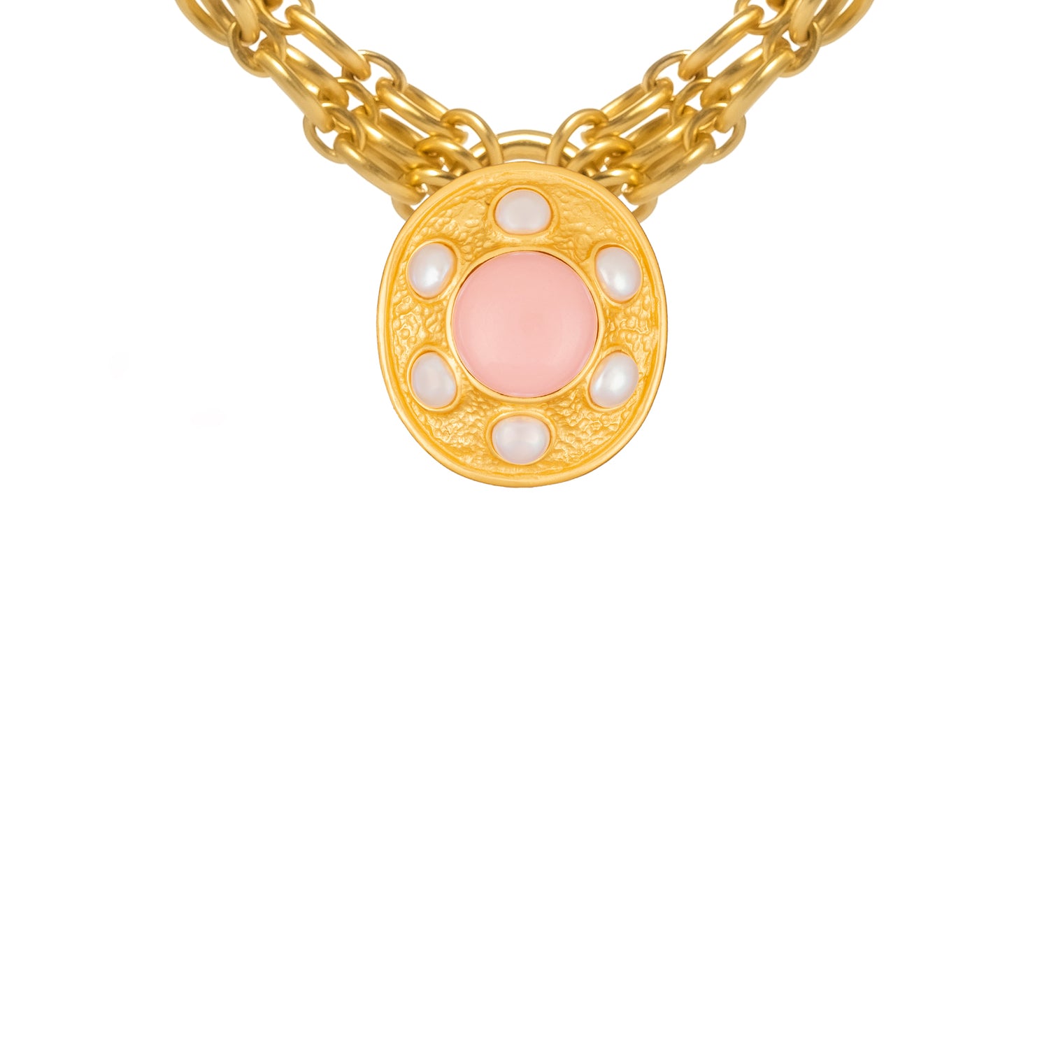 Valere Vivienne Necklace - Pink Coral and Pearl