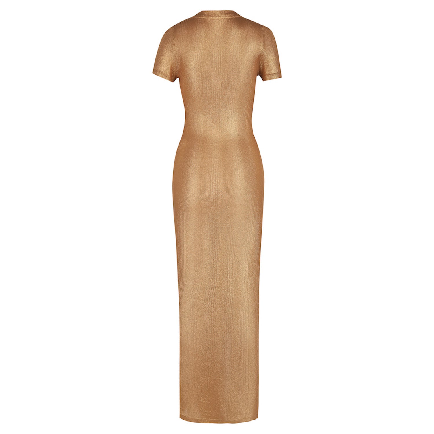 Auteur Milou T-shirt Dress / Laminated Gold Jersey