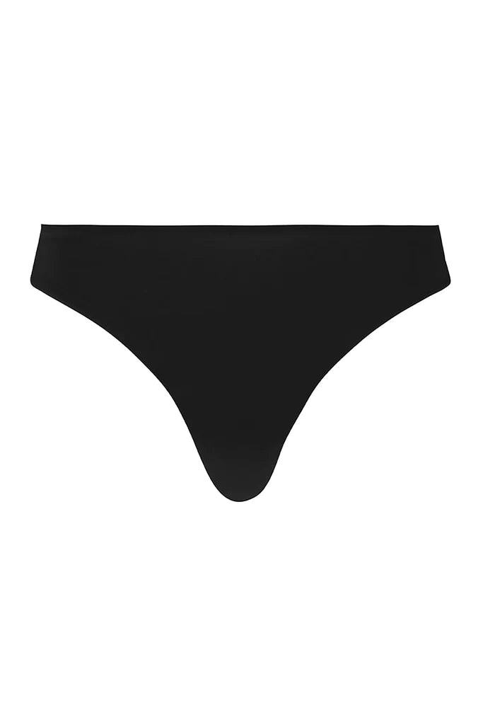 Bondi Born Nadia Bikini Bottom in Sculpteur Fabric - Black