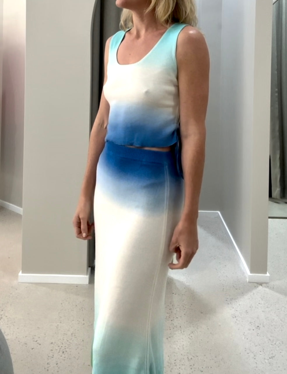 Maxine Singlet - Ombre Seagrass