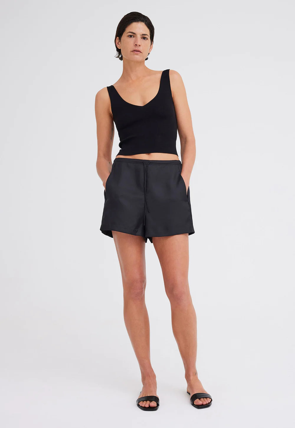 Rae Short Silk - Black