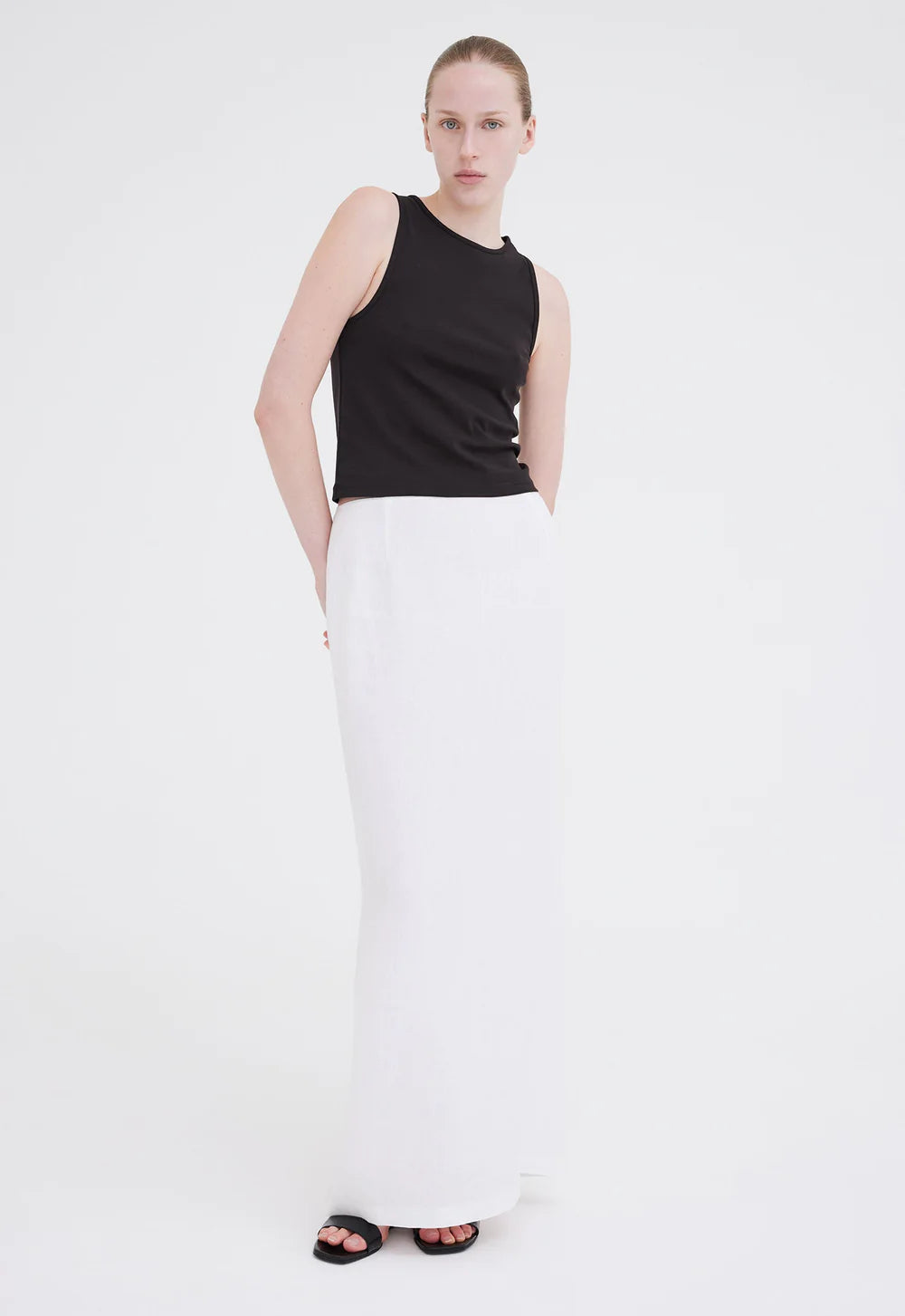 Vela Linen Skirt - White