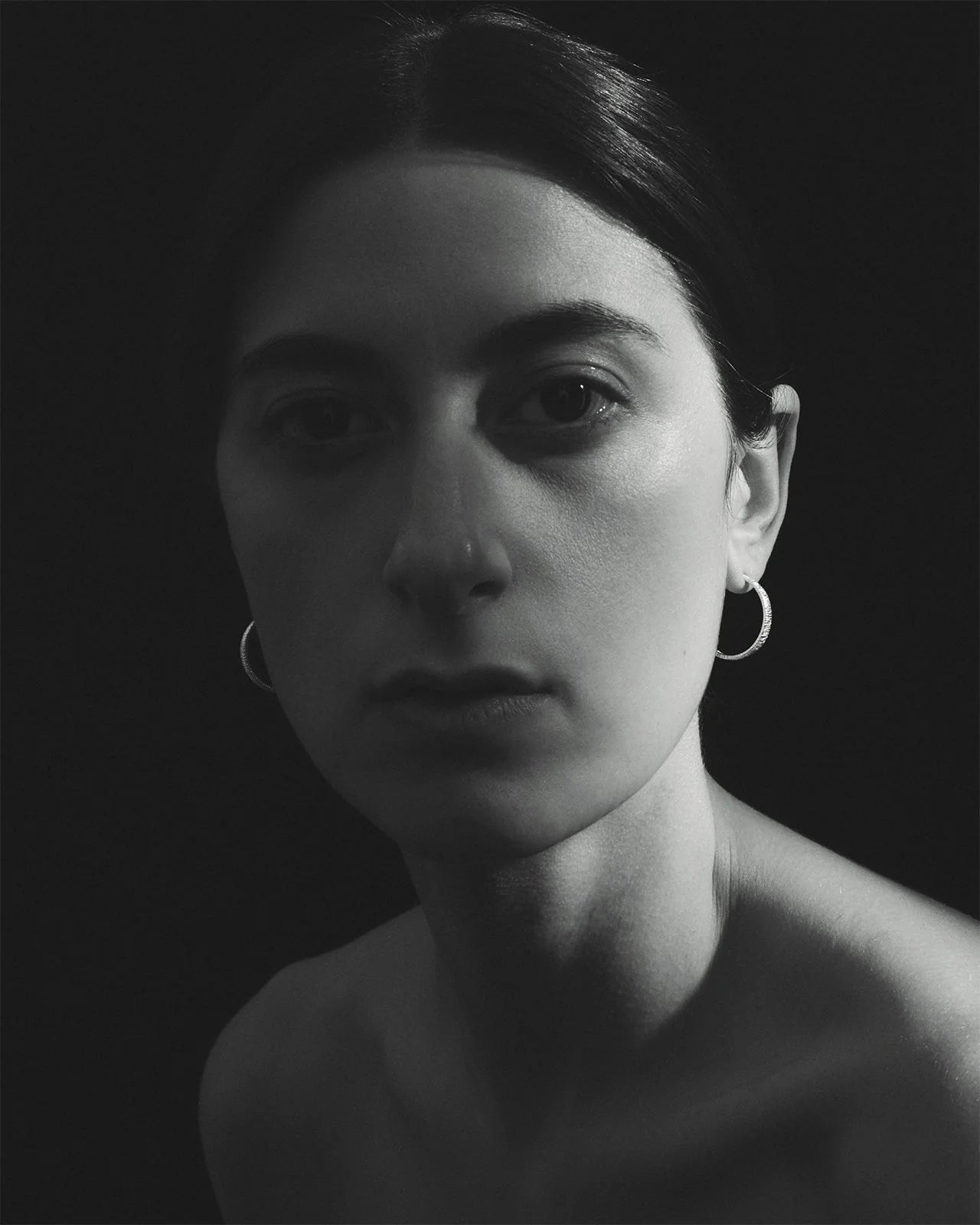 Agave Hoop Earrings Silver