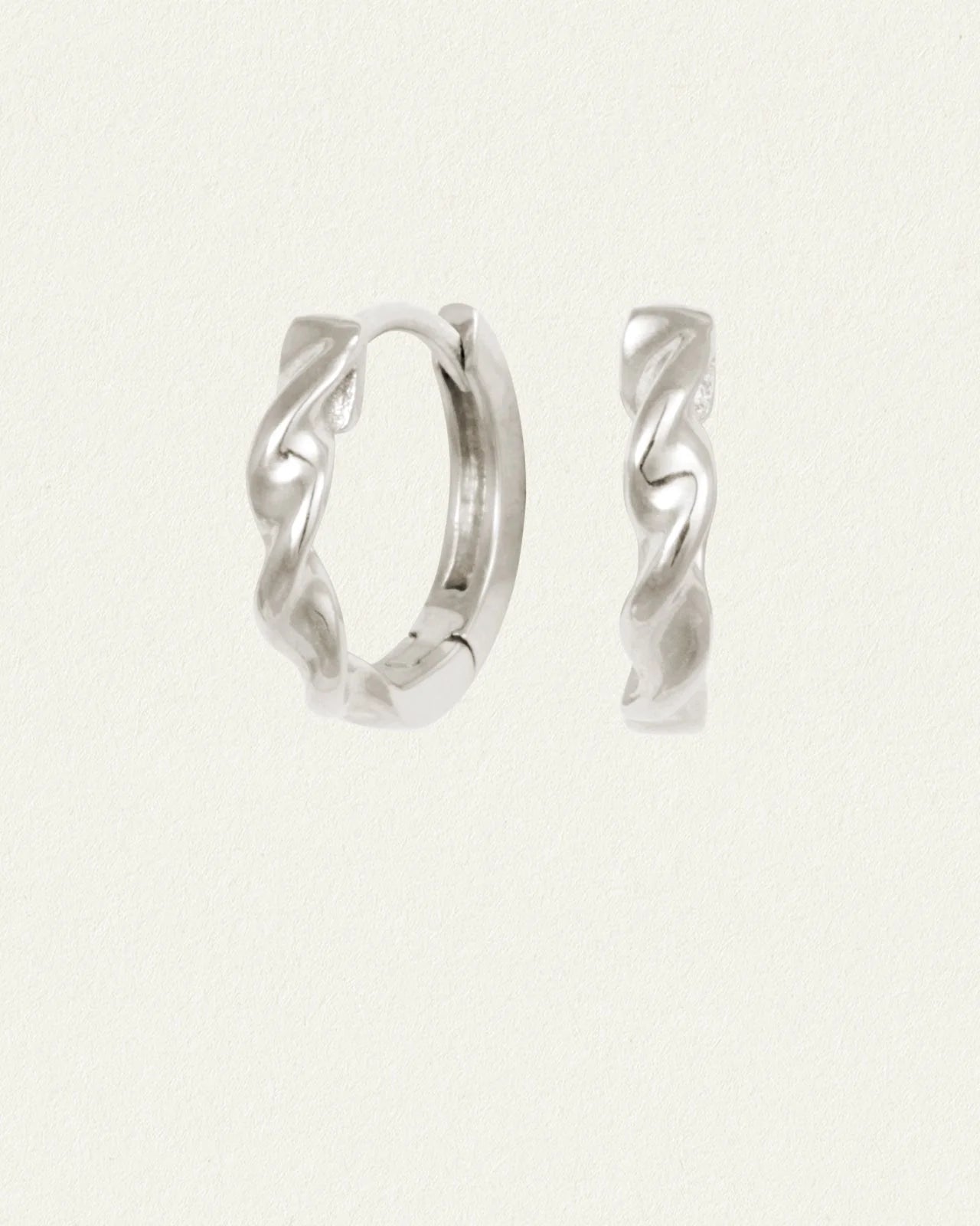 Helix Huggie Earrings - Sterling Silver