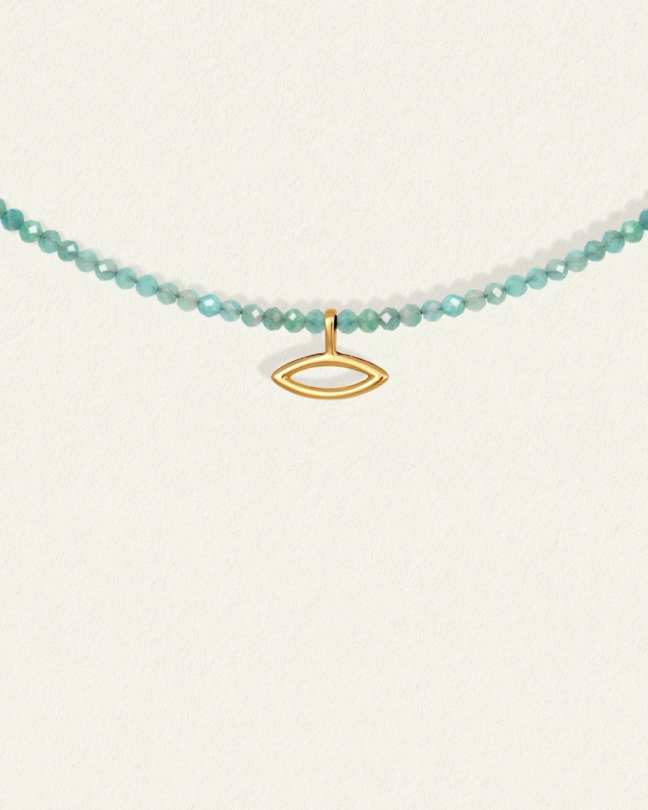 Ios Necklace Amazonite Gold