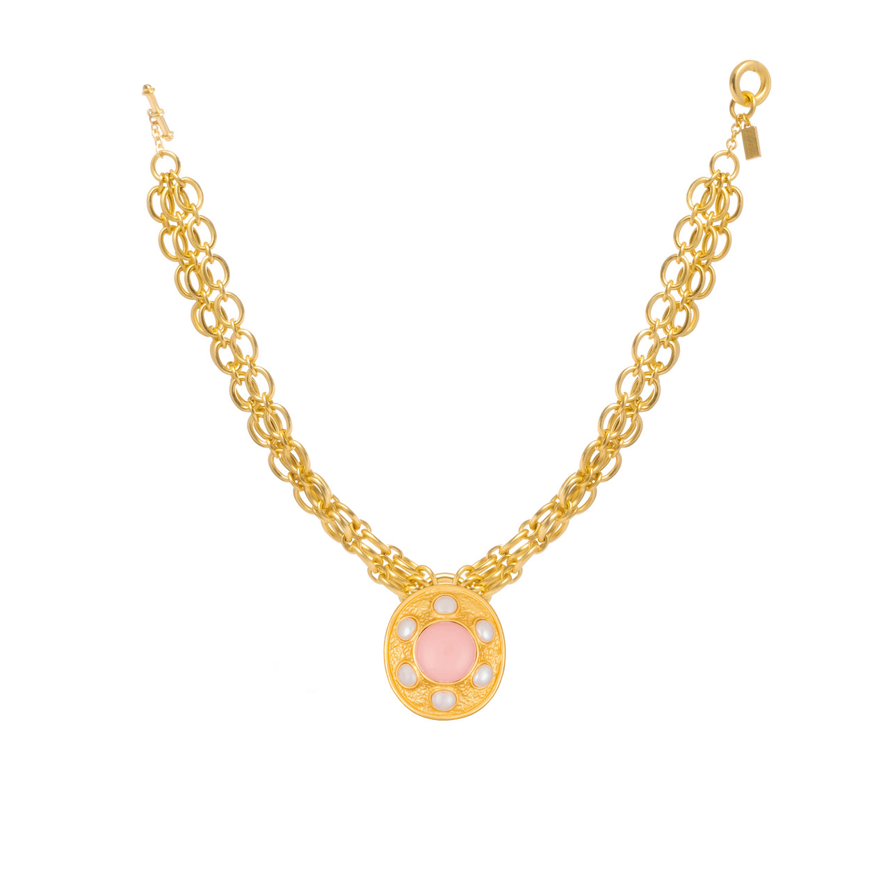 Valere Vivienne Necklace - Pink Coral and Pearl