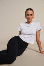 Baby Tee (White Marle)