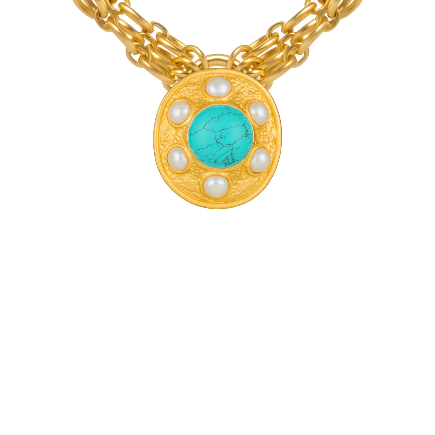 Valere Vivienne Necklace - Turquoise and Pearl