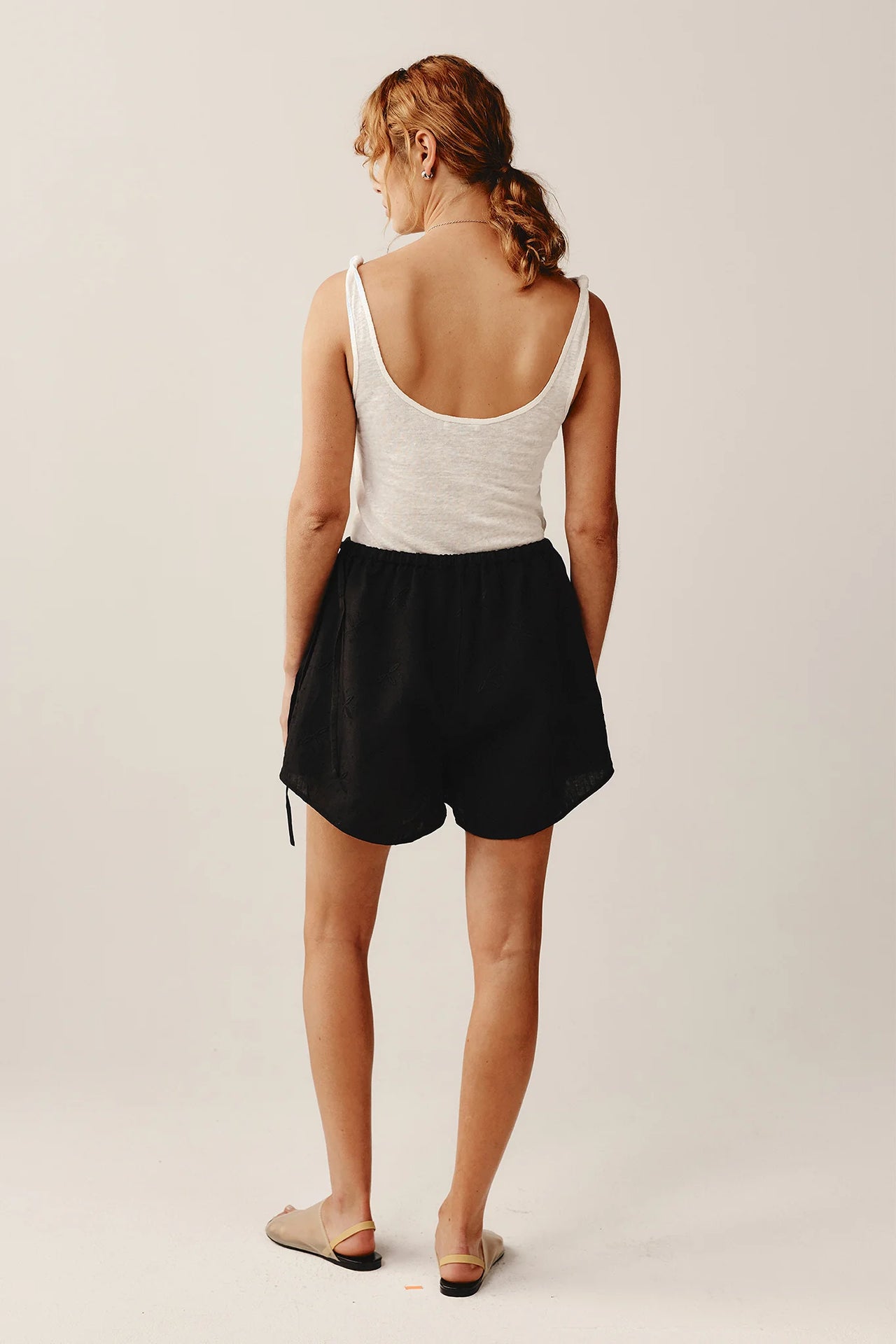 Silla Shorts - Black Embroidery