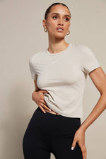 Baby Tee (White Marle)