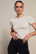 Baby Tee (White Marle)