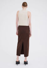 Andras Ribbed Cotton Skirt - Arabica