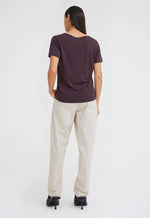 Andy Linen V Neck Tee - Arabica