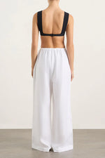 Delphi Drawstring Pant - White