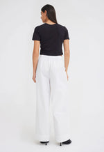Briar Cotton Wide Leg Pant - White