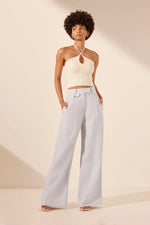 Tailored Wide Leg Pant - Ice Blue