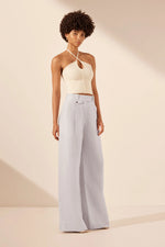 Tailored Wide Leg Pant - Ice Blue