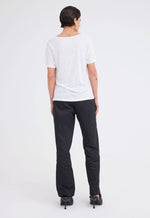 Andy Linen V-neck Tee - White