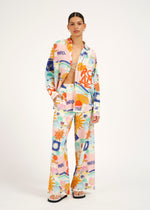 Monroe Tie Shirt - Ciao Miami Print