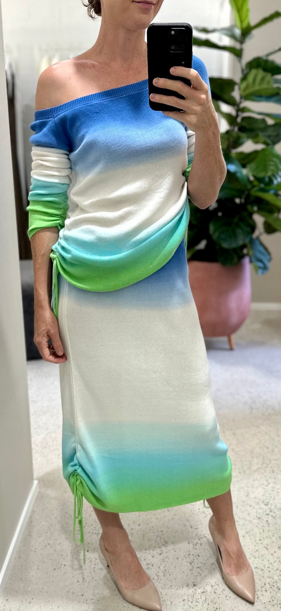 Maxine Skirt - Ombre Seagrass