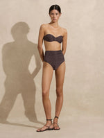 Ruched Underwire Bandeau - Freckle