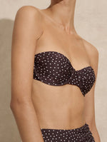 Ruched Underwire Bandeau - Freckle