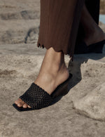 Braided Wedge Heel - Black