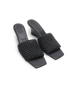 Braided Wedge Heel - Black