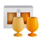 buttermilk + sunflower | stemm | silicone unbreakable wine glasses