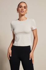 Baby Tee (White Marle)