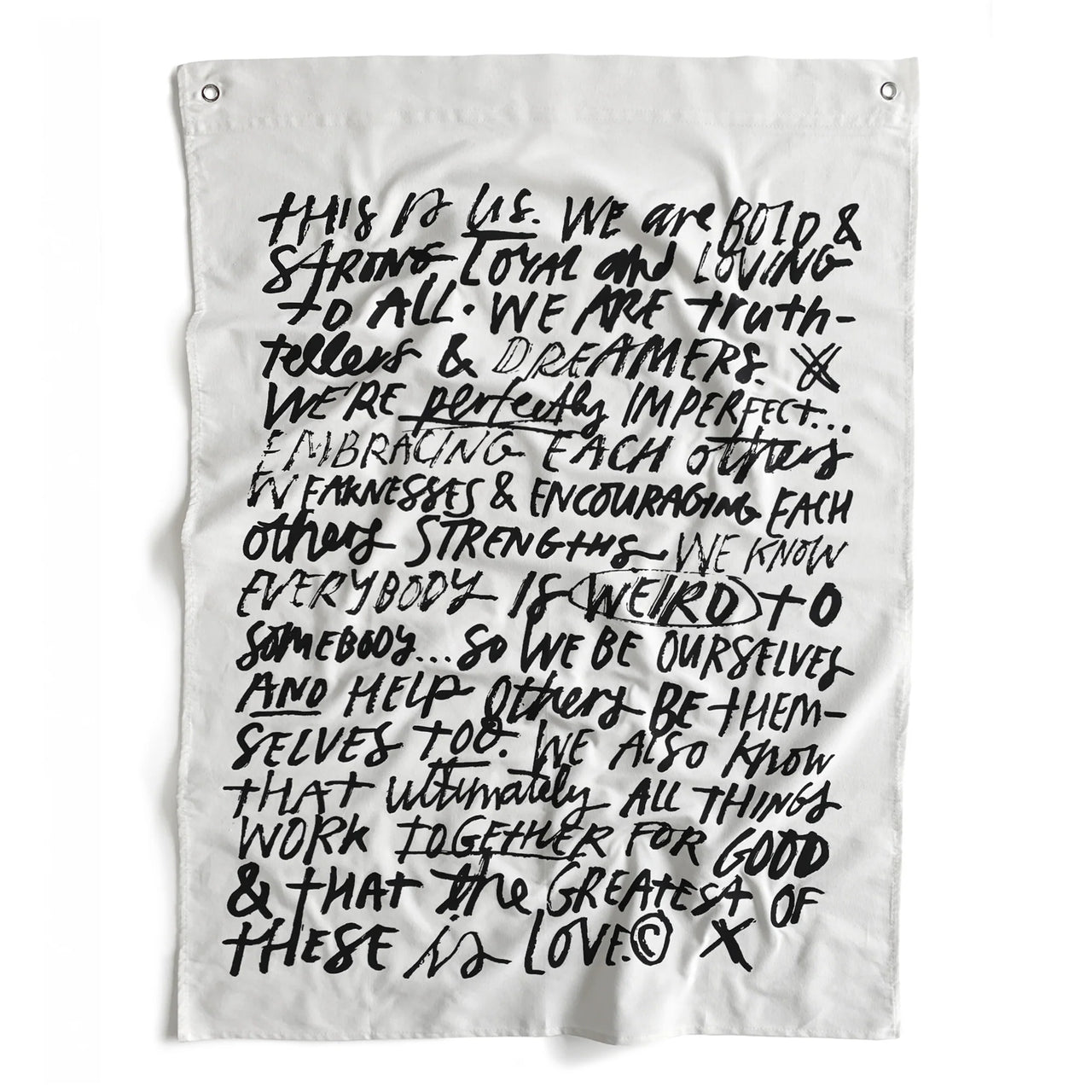 Family Mantra Wall Flag