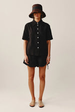 Luciana Shirt - Black Embroidery