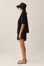 Luciana Shirt - Black Embroidery