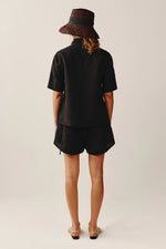 Luciana Shirt - Black Embroidery