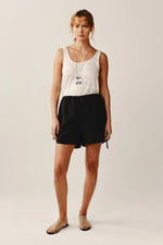 Silla Shorts - Black Embroidery