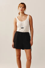 Silla Shorts - Black Embroidery