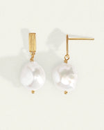 Baroque Earrings Pearl Gold