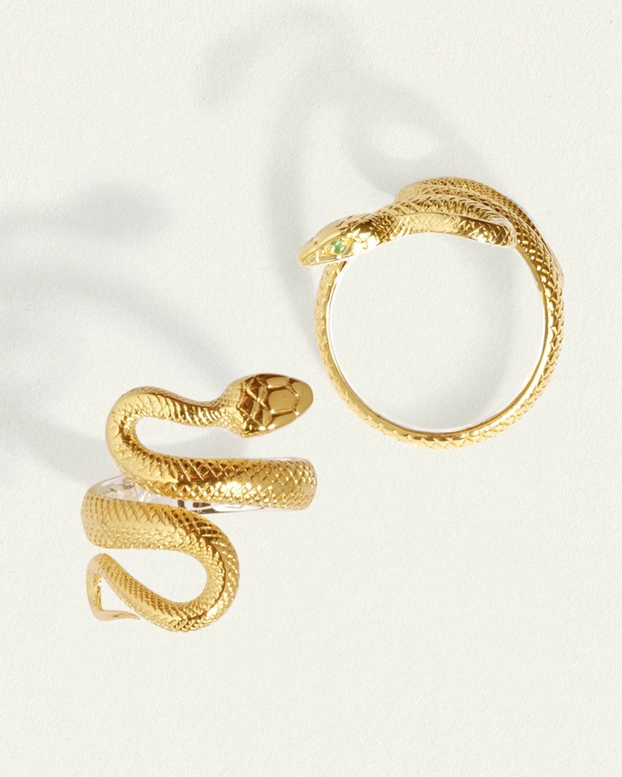Serpent ring - Gold vermeil - Size 7