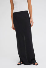 Vela Linen Skirt - Black